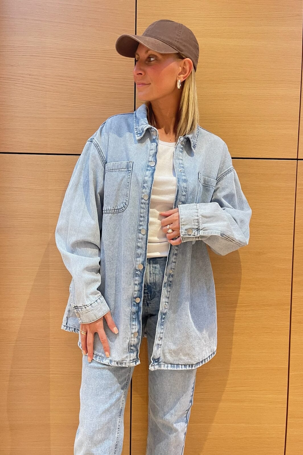 Noisy May - Nmalva L/S Denim Shacket Az352Lb - 4418208 Light Blue Denim