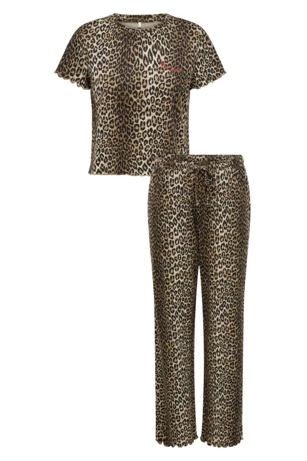 Only - Onlblanca S/S Nightwear Set Acc - 4705467 Toasted Coconut Cool Leo
