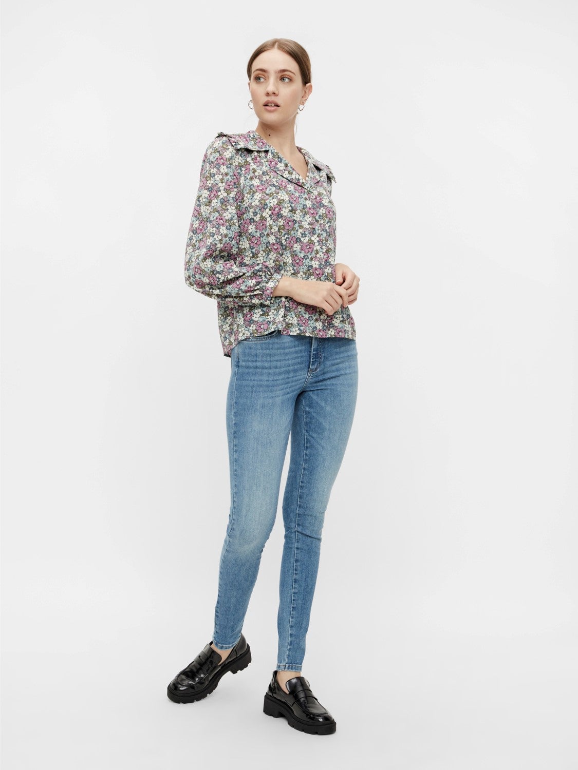 Pieces - Delly Skin MW Jeans Noos - Light Blue Denim