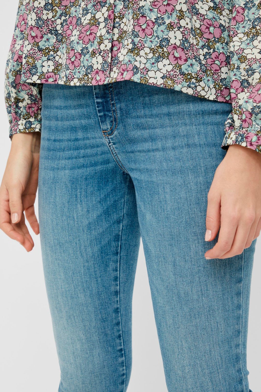 Pieces - Delly Skin MW Jeans Noos - Light Blue Denim