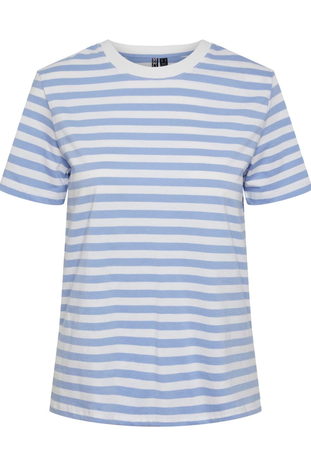 Pieces - Pcria Ss Tee Stripes - 4400582 Hydrangea Bright White Online Hot Salg
