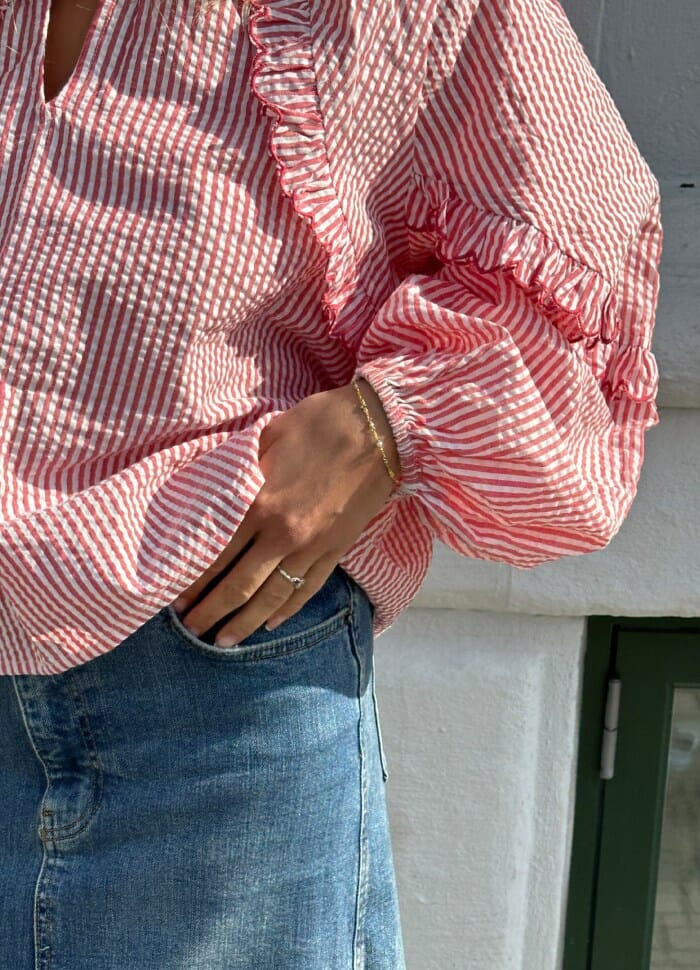 Sissel Edelbo - Balla Top SE 1467 - Red Stripes Online salg