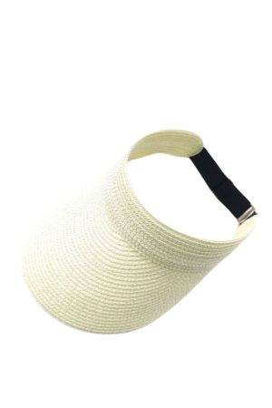 A-bee - Visor Straw Elastic Hat - Cream Levere