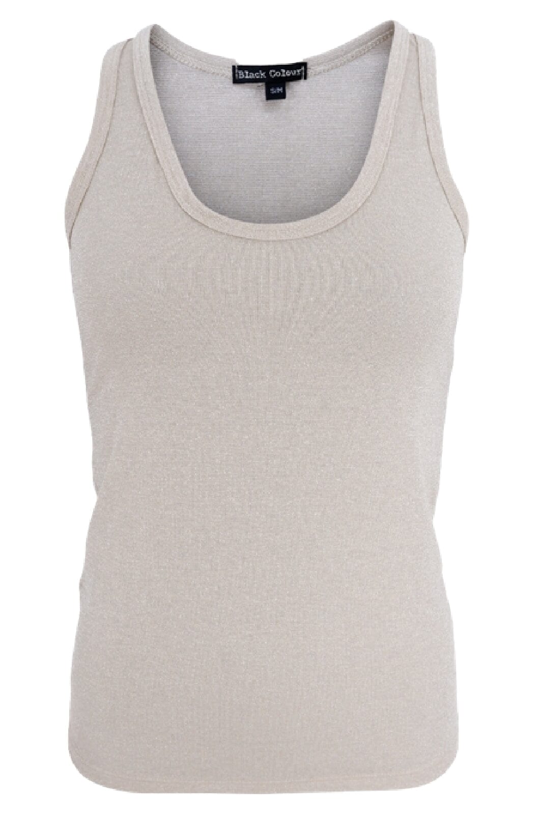 Black Colour - Bcfaye Lurex Top - Pearl Silver Levere