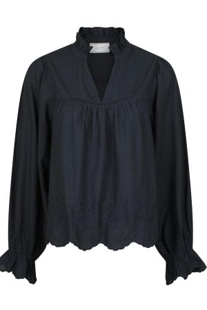 Neo Noir - Heline Emb Blouse - Navy