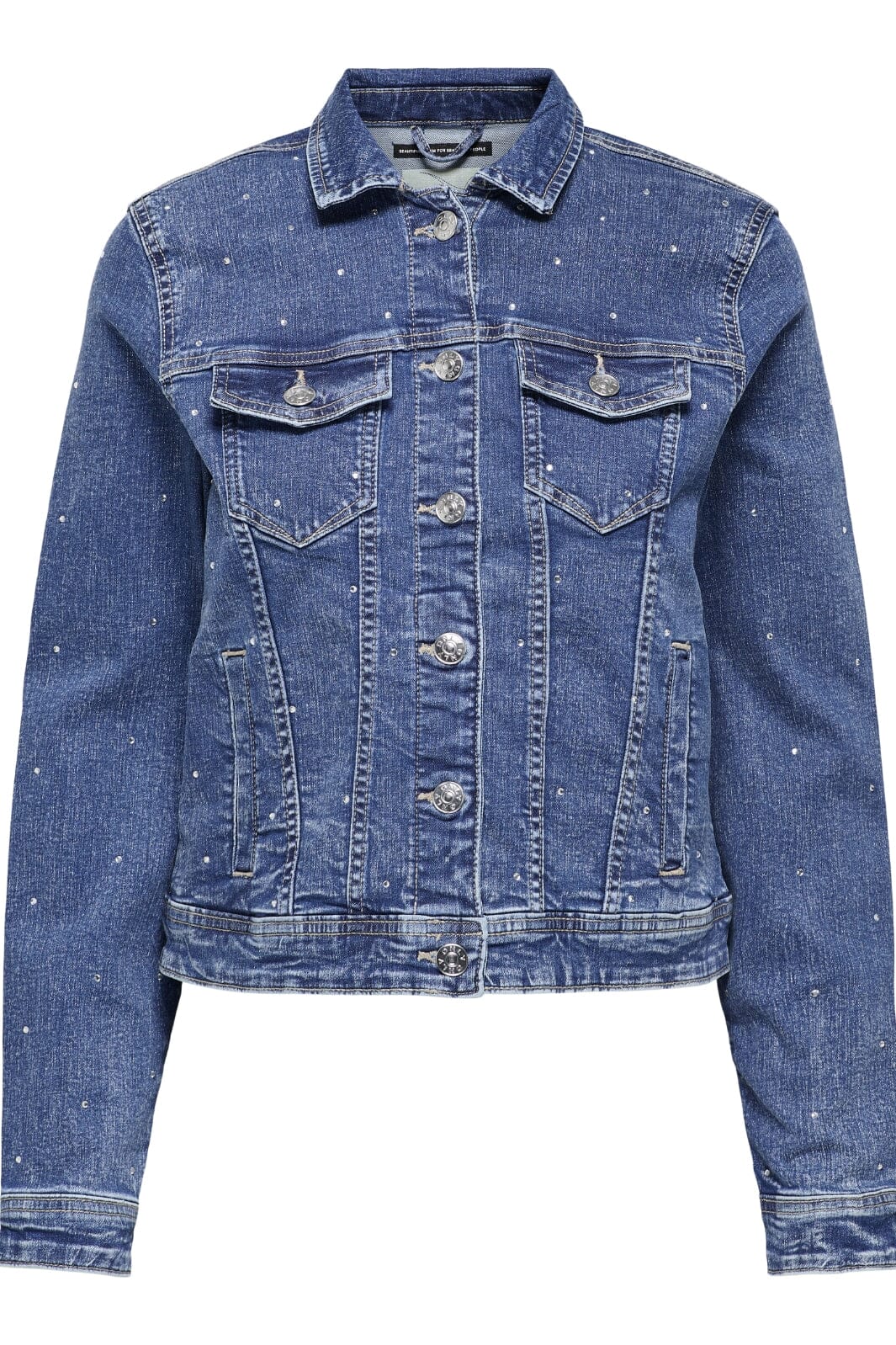 Only - Onlwonder Rhinestone Jacket Pim - 4740249 Medium Blue Denim Rhinestone
