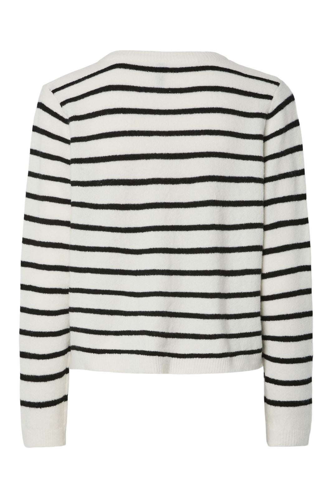 Pieces - Pcnaddya Ls O-Neck Knit Cardigan Fsy 17160240 - 4838117 - Cloud Dancer Black Online nu