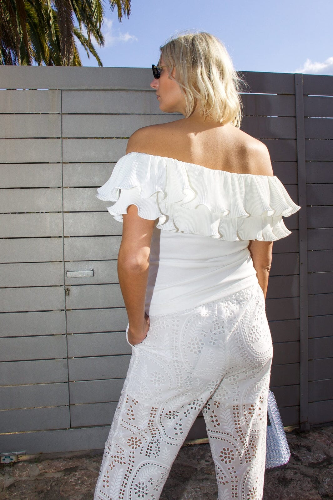 Cras - Flounce Top C424 - 1007 - 1007 Off White