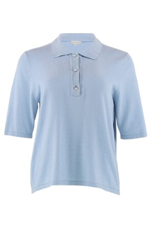Forudbestilling - Continue - Diane Polo Ss 14825 - Light Blue Online salg