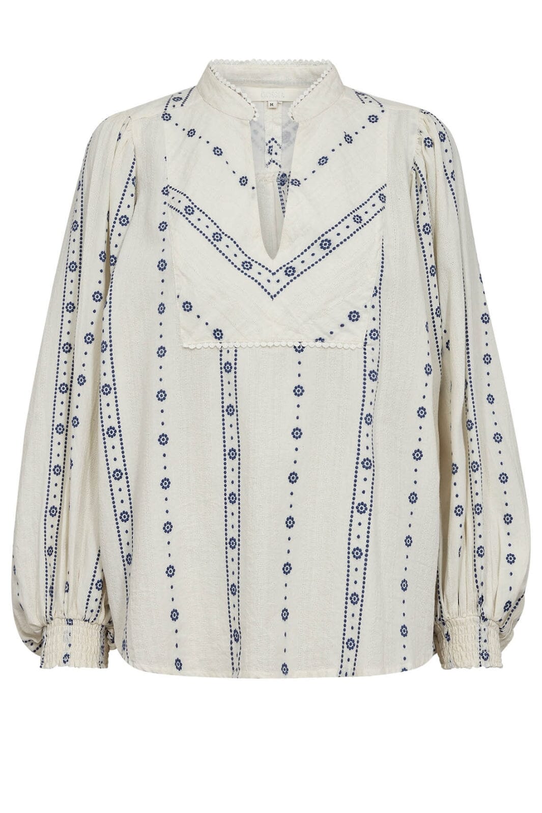 Forudbestilling - Gossia - Vibego Joe Blouse G2512 - Creme Blue Flowers