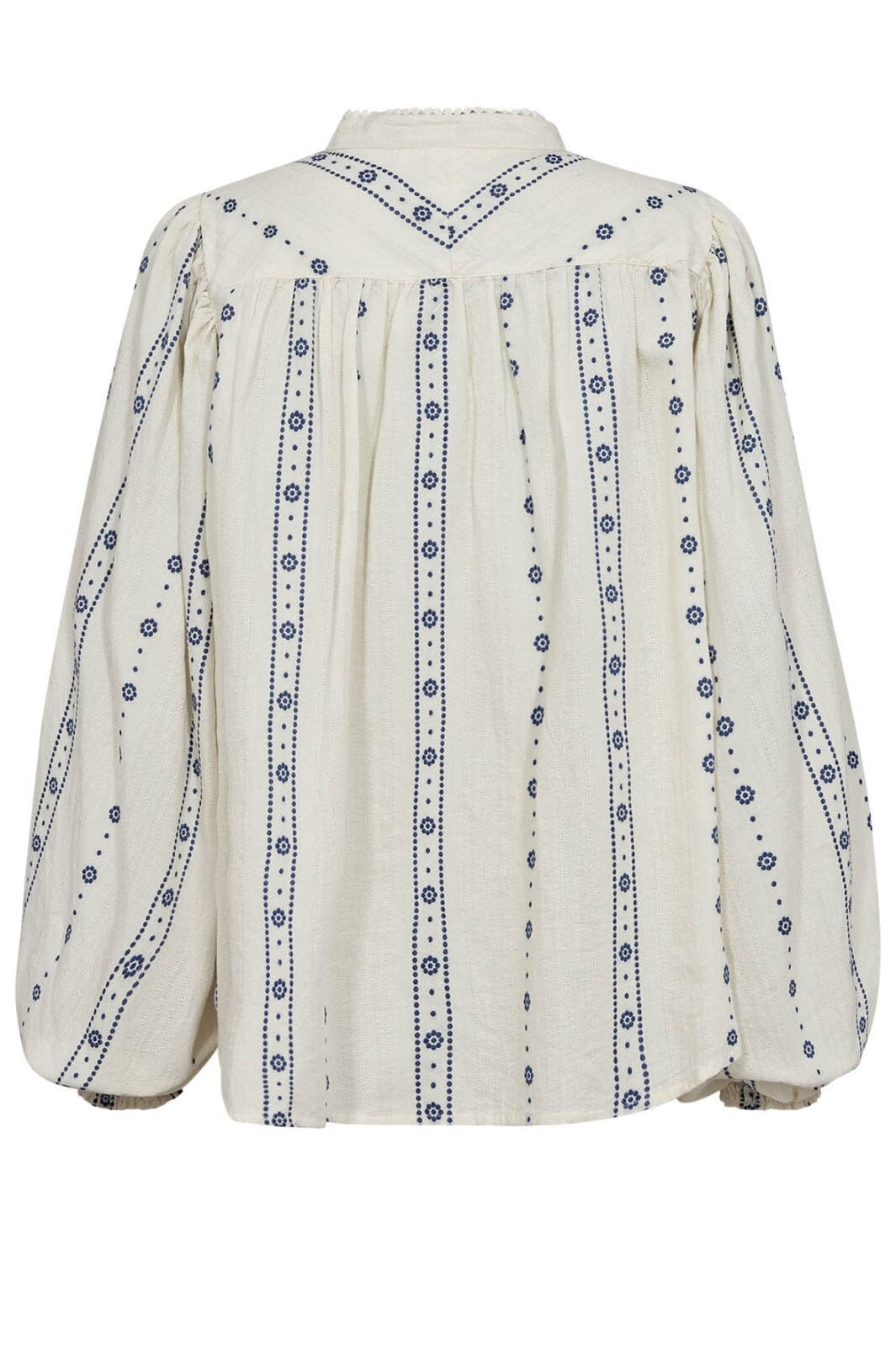 Forudbestilling - Gossia - Vibego Joe Blouse G2512 - Creme Blue Flowers