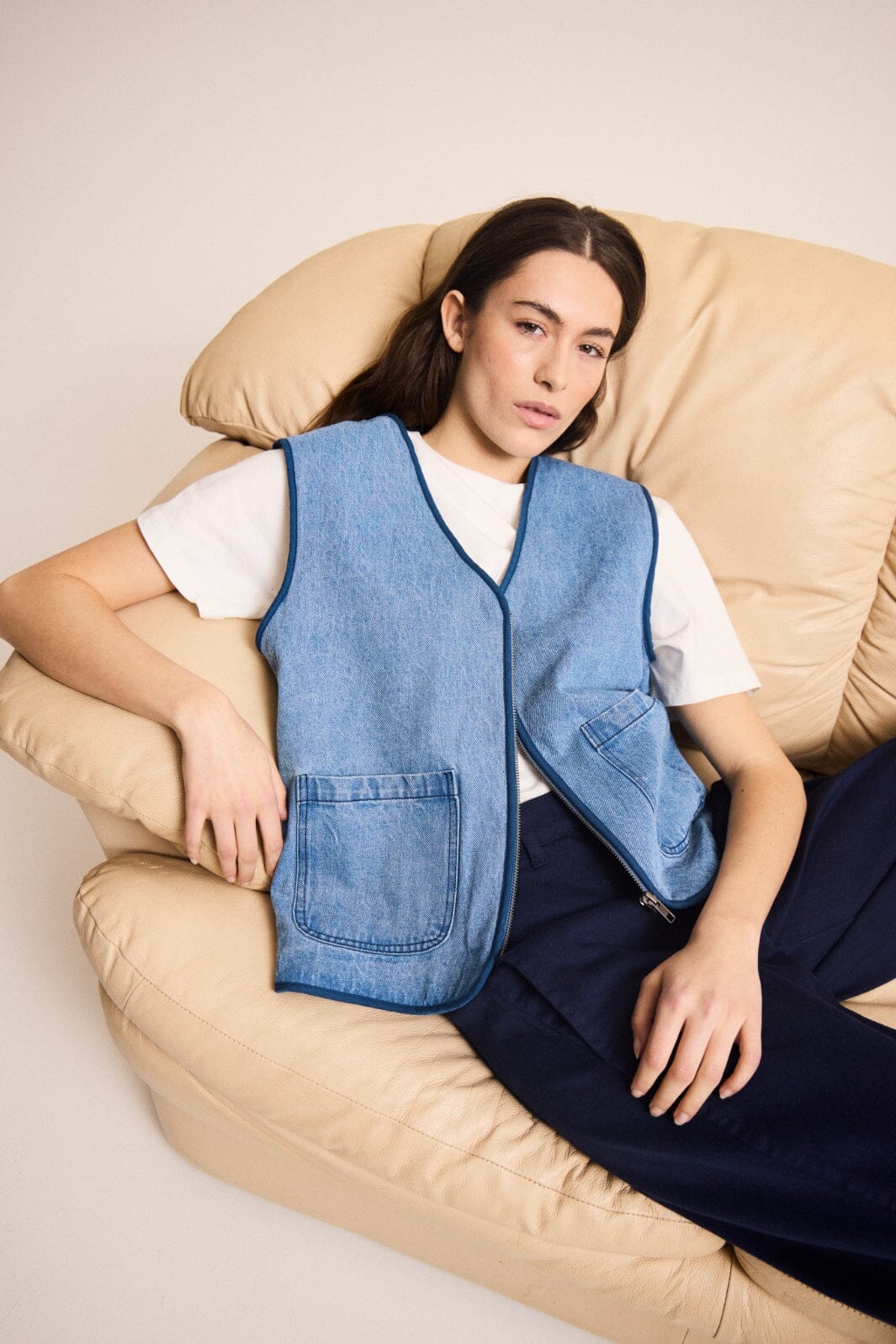 Ichi - Ihhiramo Wa - 200393 Authentic Mid Blue, Denim Mode
