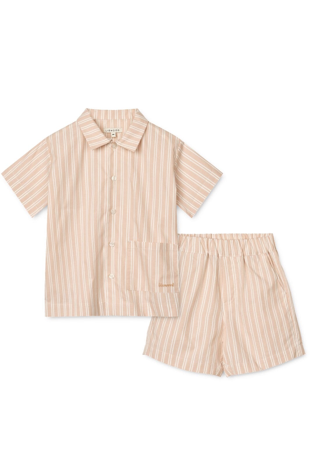 Liewood - Leona Stripe Set - Y/D stripe Sorbet rose / Creme de la creme Online Hot Salg