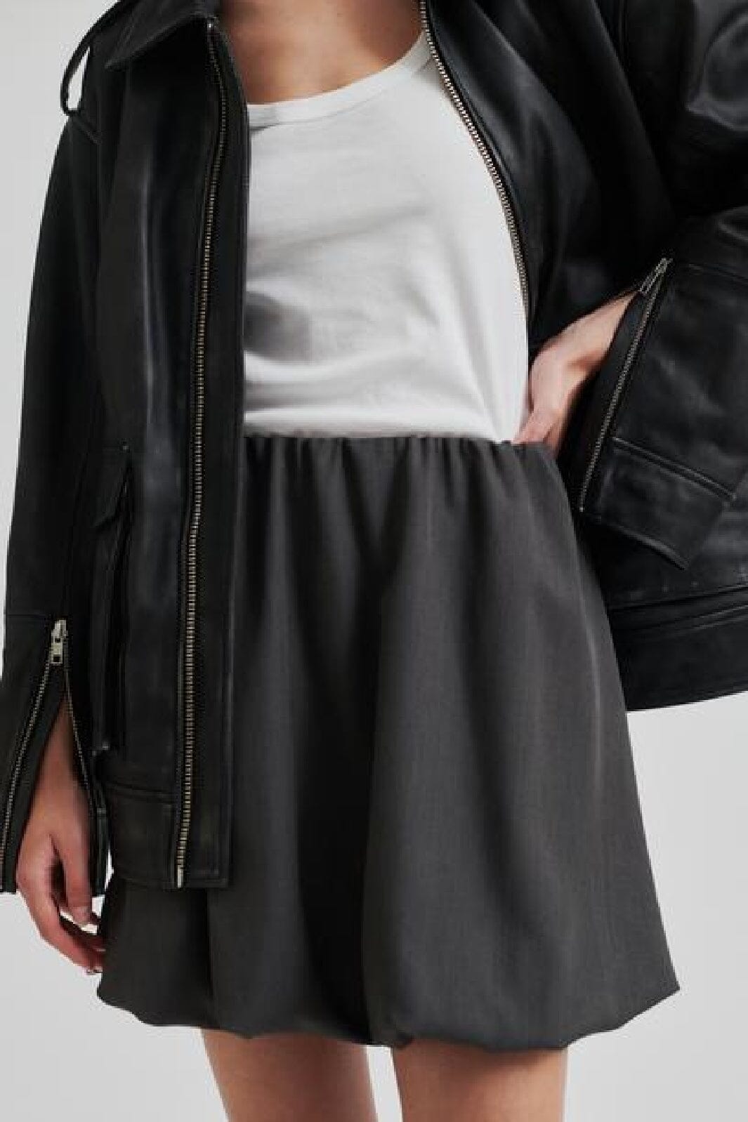 Second Female - Otilia Skirt 59252 - 7003 Dark grey melange