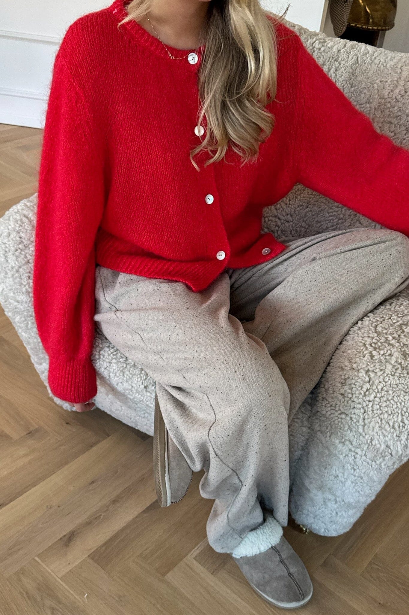 BYIC - Idaic Cardigan - red Red på udsalg