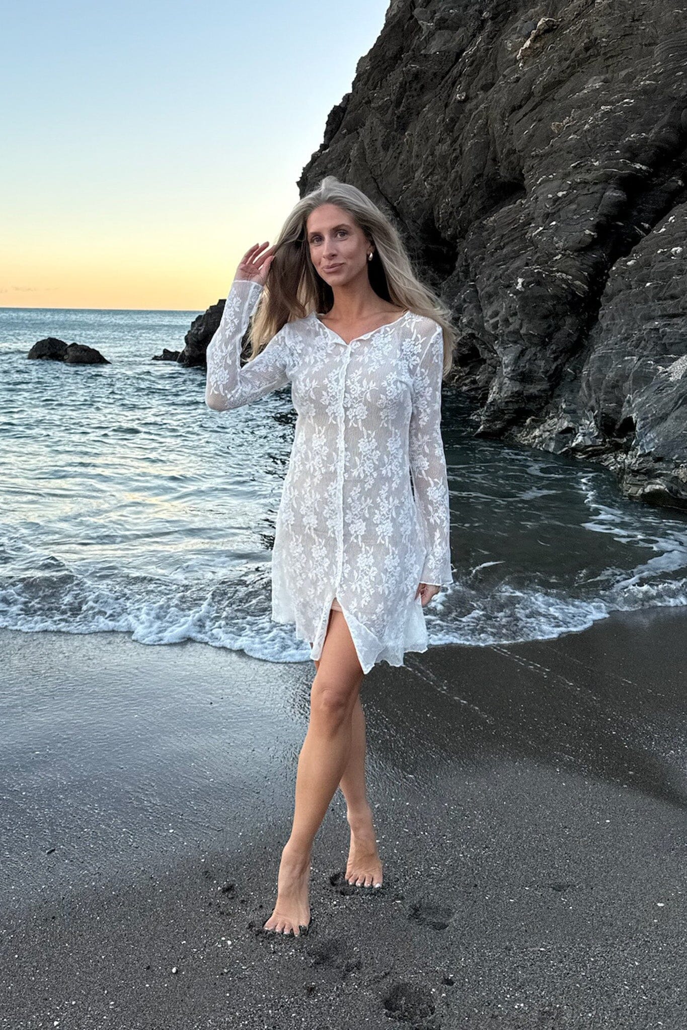 Forudbestilling - BYIC - Ivyic Dress 2617 - White Lace Udsalg