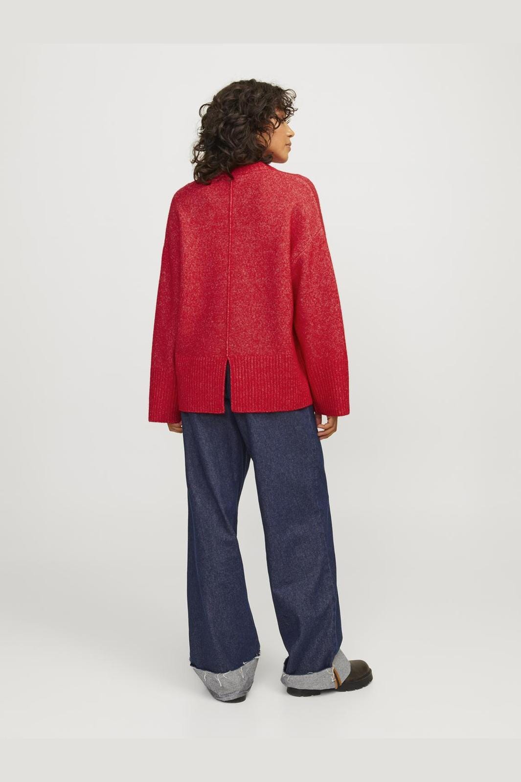 Jjxx - Jxollie Diverse Crew Neck Knit Sn - 4637707 Racing Red /Vanilla Ice Rabat