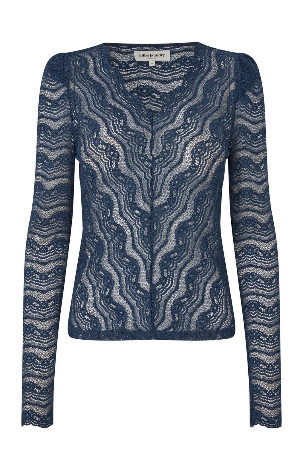 Lollys Laundry - Tolucall Blouse Ls - 23 Dark Blue Online Hot Salg