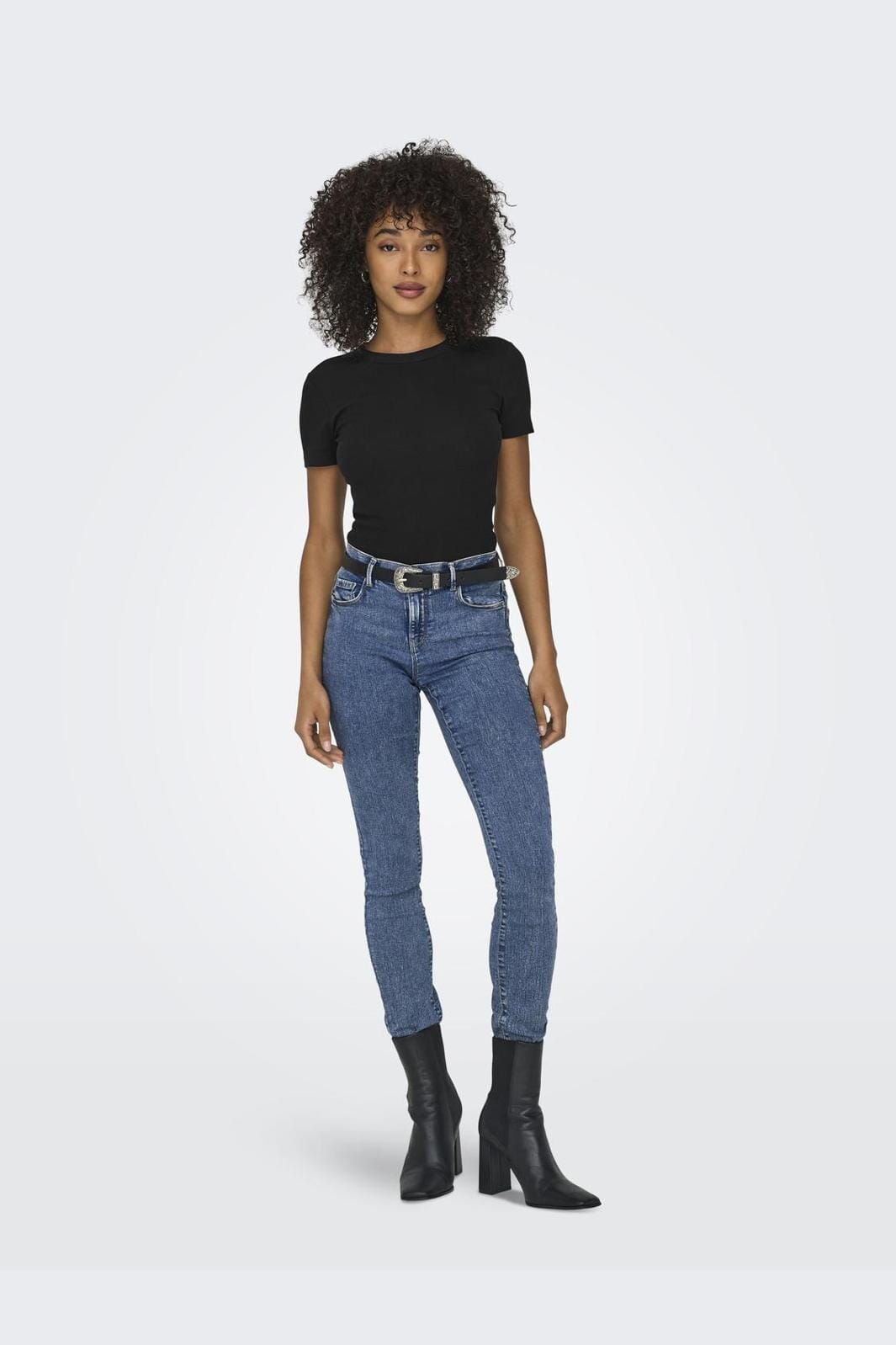 Only - Onleasy S/S O-Neck Top Box - 4629995 Black Online Hot Salg