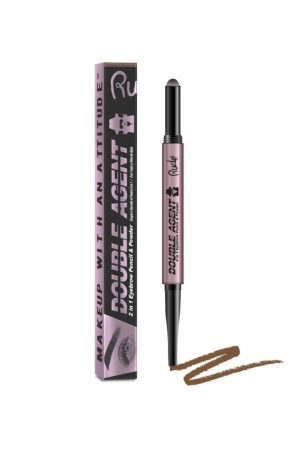 Rude Cosmetics - Double Agent - 2 in 1 Eyebrow Pencil & Powder - Hazel